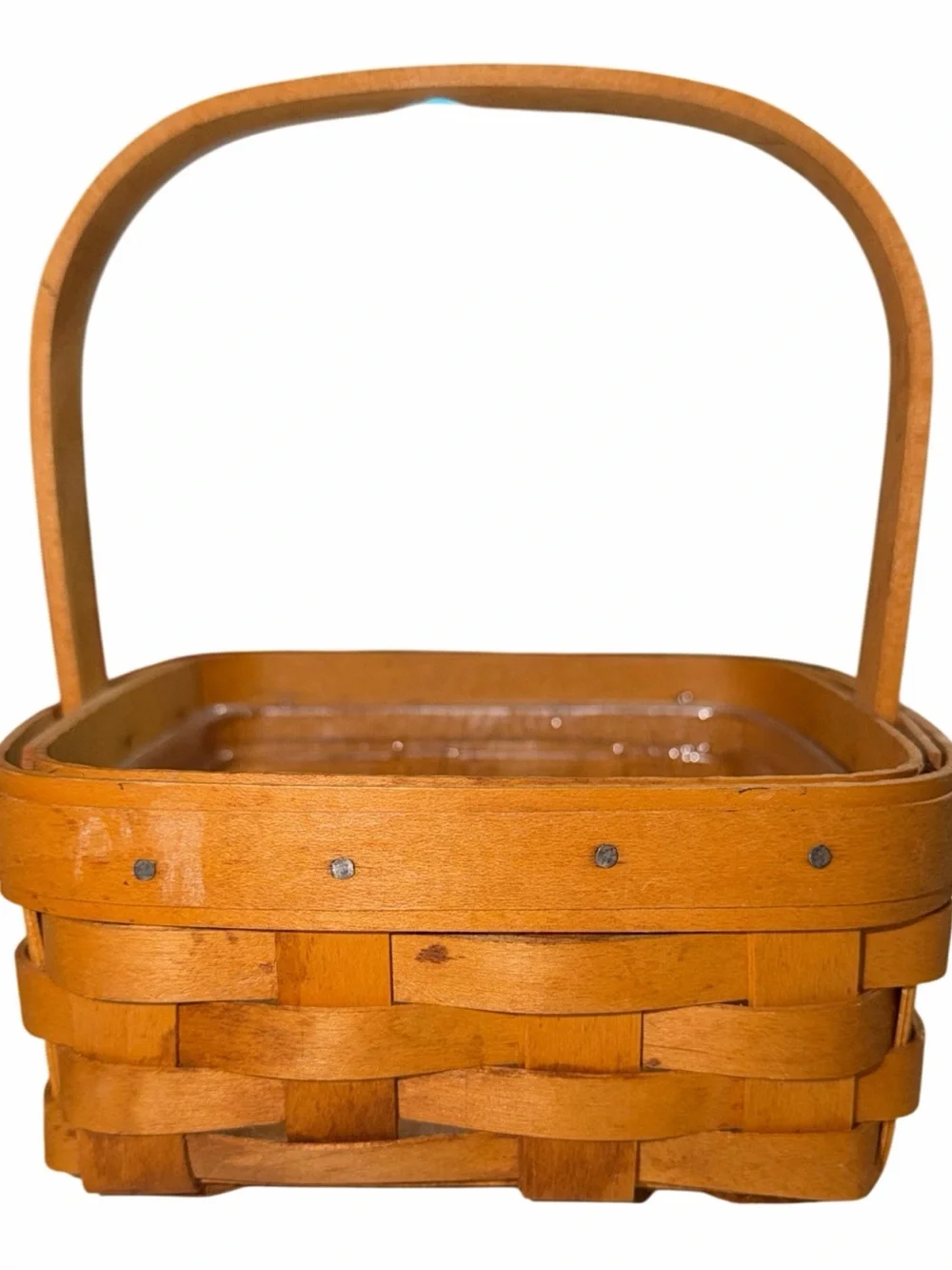 Longaberger Orange Woven Handle Basket